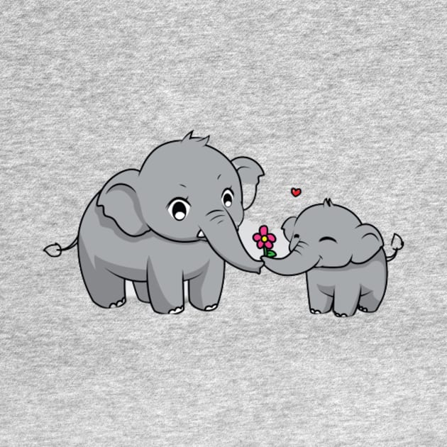 Mother And baby Elephant by Graffix